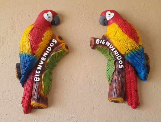par-guacamayas-barro-letrero-bienvenidos-vimarq.com-El-Salvador