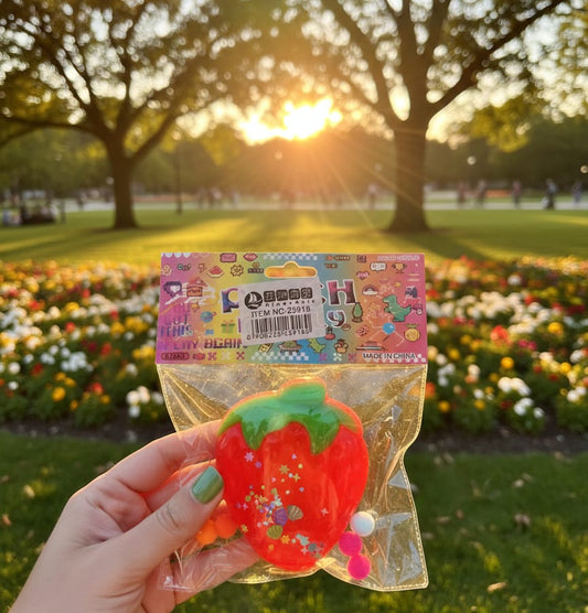 pelota-antiestres-fresa-squishy-glitter-pompones-vimarq.com-El-Salvador