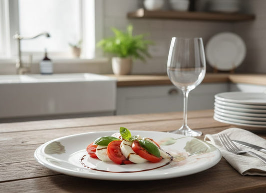 plato-ceramica-ensalada-caprese-diseno-floral-vimarq.com | El Salvador