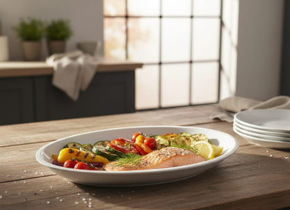 plato-ovalado-blanco-servir-salmon-comida-vimarq.com-el-salvador