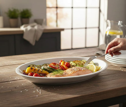 plato-ovalado-blanco-servir-salmon-comida-vimarq.com-el-salvador3