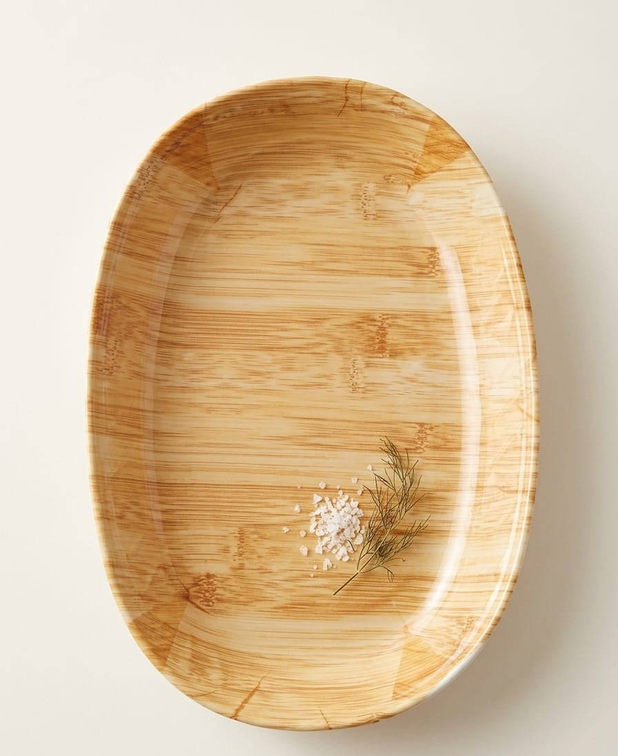 plato-ovalado-melamina-bambu-28x19-cm-vimarq.com | El Salvador