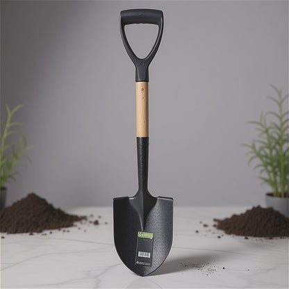 Pala Jardinera Pro con Mango Ergonómico tipo "D" y Eje de Madera