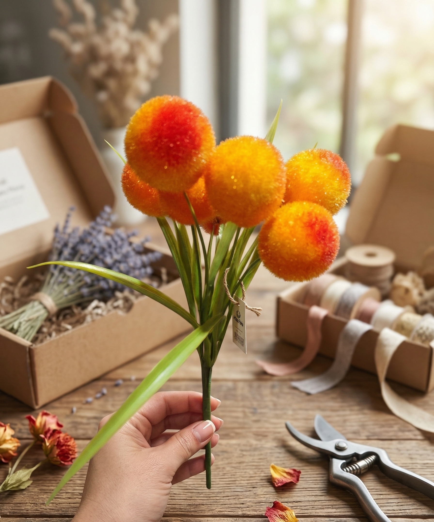 ramo-flor-artificial-pom-pom-decorativo-vimarq.com-El-Salvador