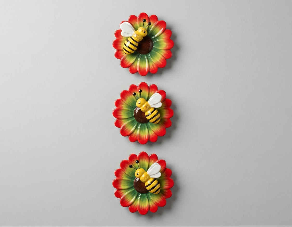 set-3-flores-decorativas-abejas-pared-vimarq-com-el-salvador