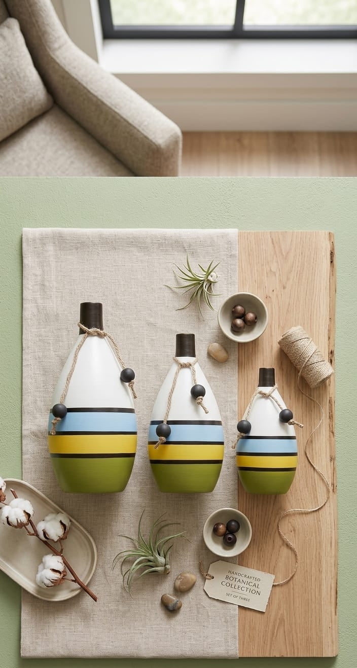 set-3-jarrones-blancos-rayas-azul-verde-vimarq-com-El-Salvador
