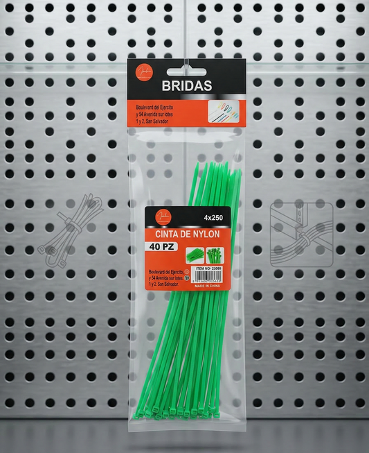 set-cinchas-plasticas-nylon-verdes-4x250mm-40-piezas-vimarq-com-el-salvador