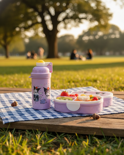 set-lonchera-y-botella-kuromi-morada-vimarq.com | El Salvador3