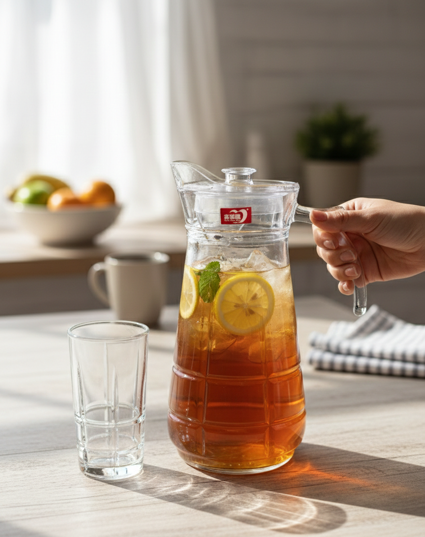 set-pichel-y-vasos-vidrio-7-piezas-deli-glass-vimarq.com | El Salvador