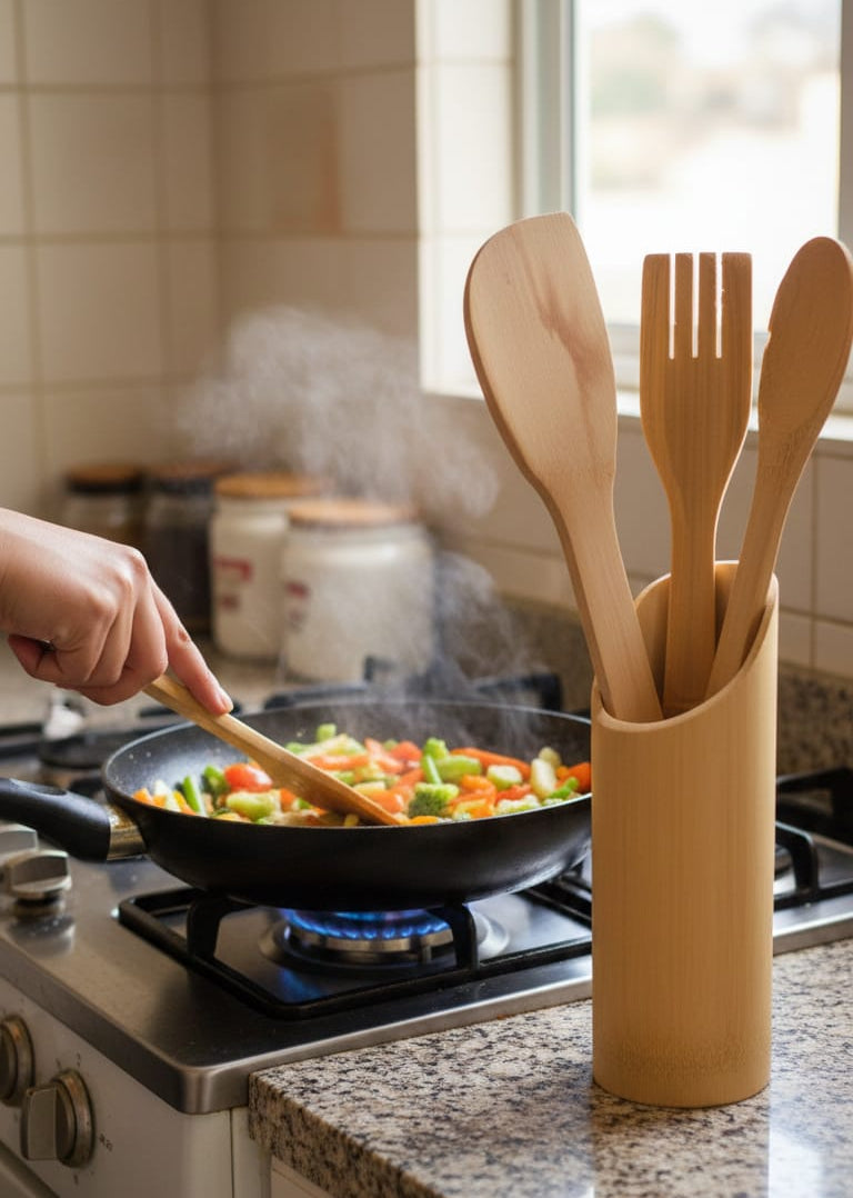 set-utensilios-bambu-uso-sarten-vimarq.com-El-Salvador