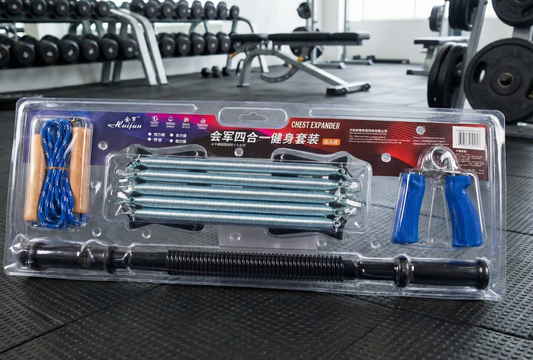 set de fitness 4 en 1 Huijun con expansor y barra | Vimarq.com | El Salvador