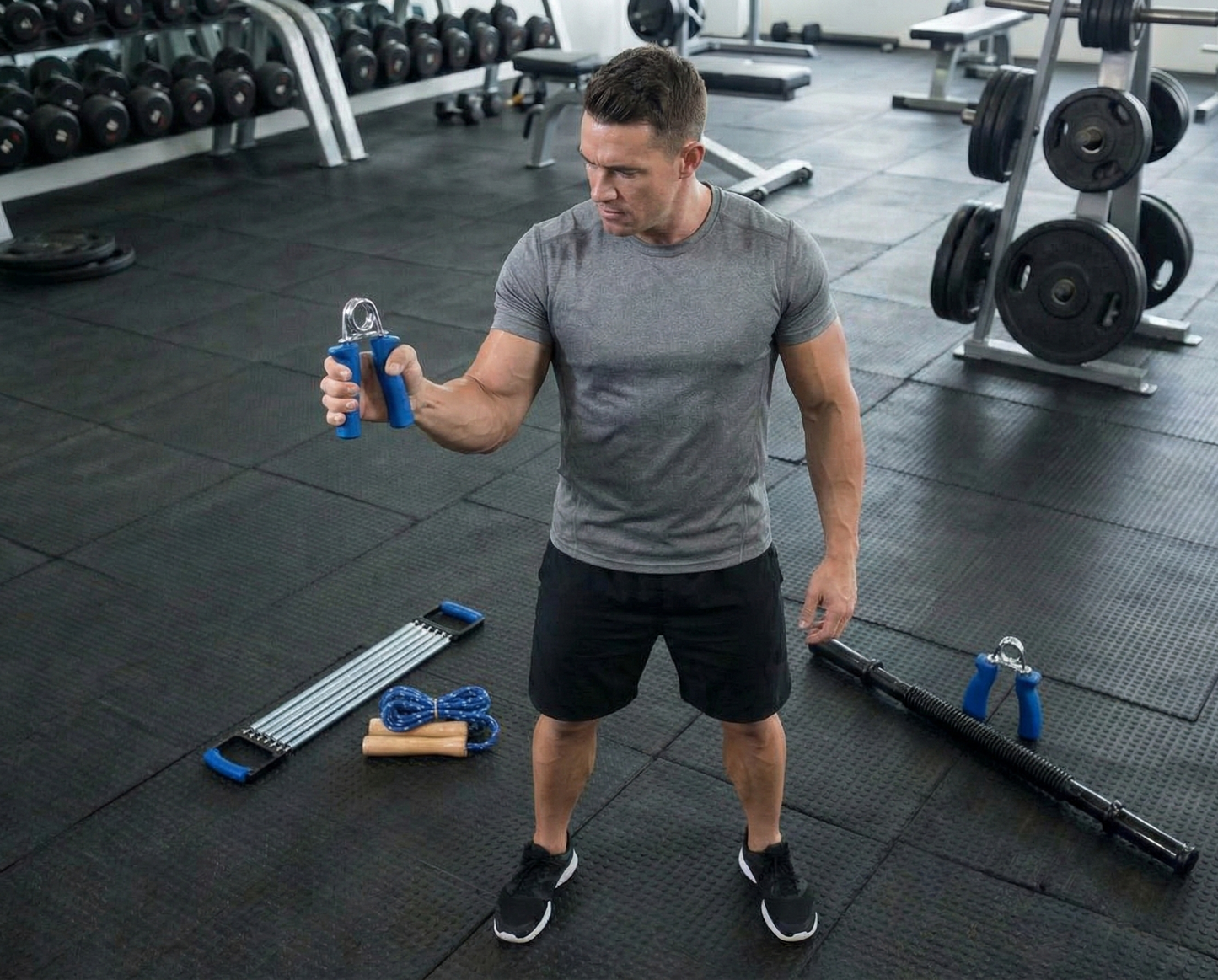 set de fitness 4 en 1 Huijun con expansor y barra | Vimarq.com | El Salvador