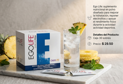 suplemento-hidratante-ego-life-pina-omnilife-caja-30-sobres - vimarq.com | El Salvador