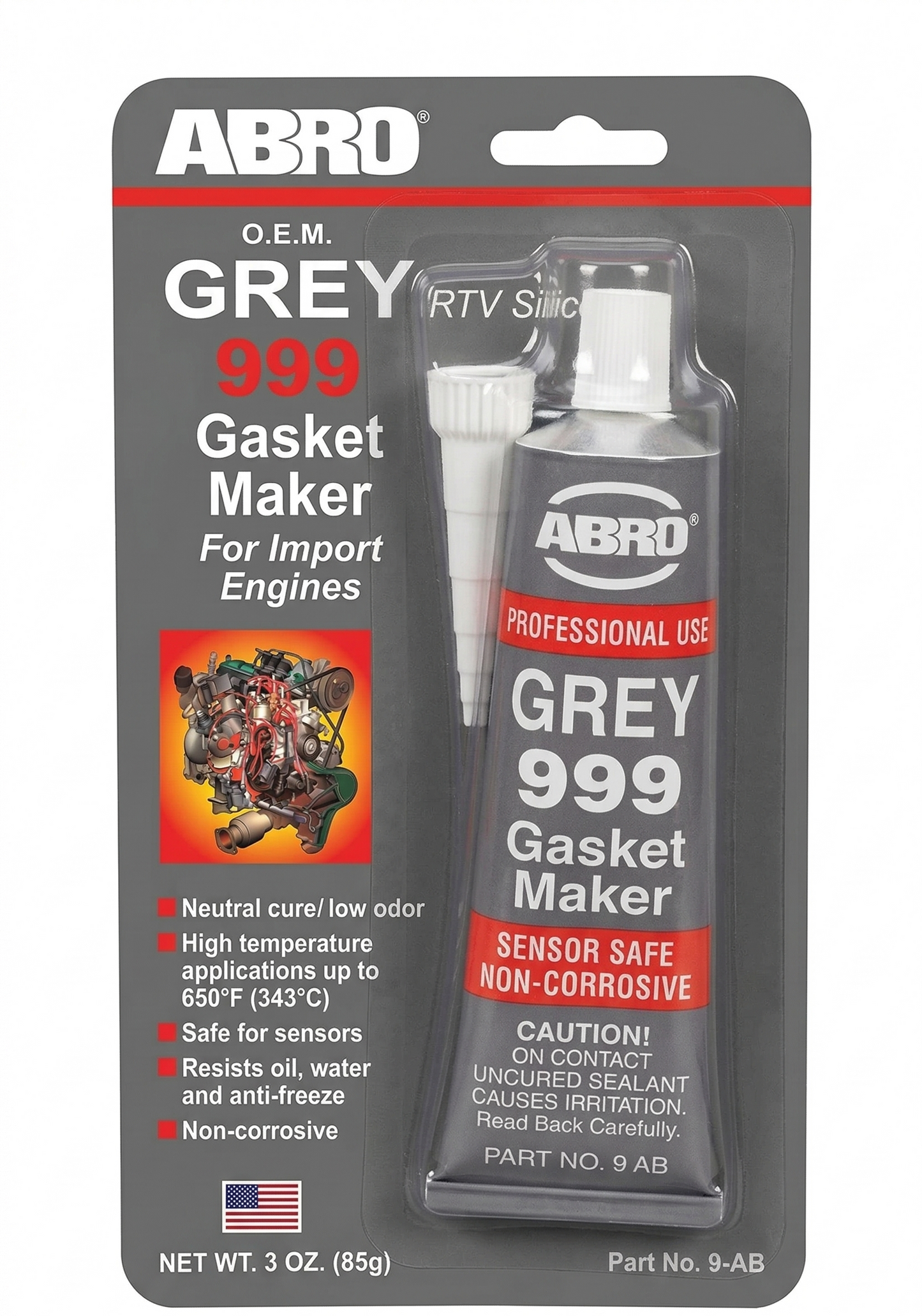 tubo-silicon-gris-abro-999-empaquetaduras-automotriz-85g - vimarq.com | El Salvador1