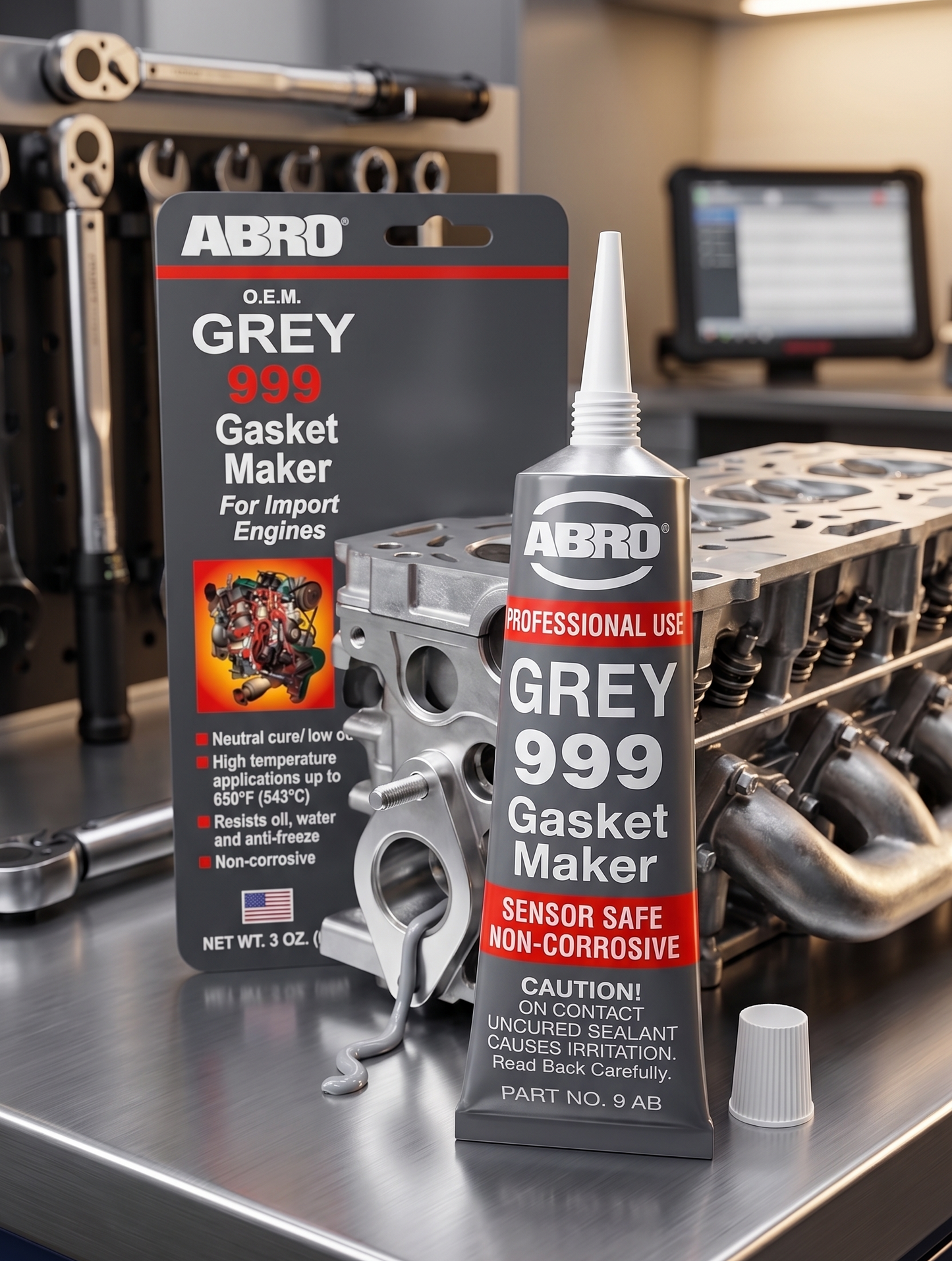 tubo-silicon-gris-abro-999-empaquetaduras-automotriz-85g - vimarq.com | El Salvador2