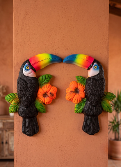 tucanes-barro-decorativos-pared-tropicales-vimarq.com-El-Salvador